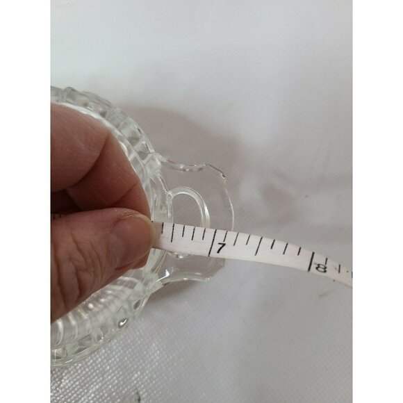 Vintage Clear Crystal Depression Glass Relish Dish Bowl 2 Handles Oblong Cross - Picture 4 of 6
